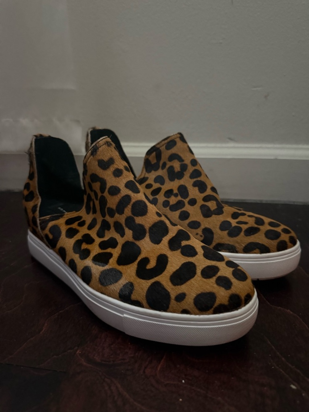 Steven By Steve Madden Leopard-Print Slip-On Sneakers - Tan & Black